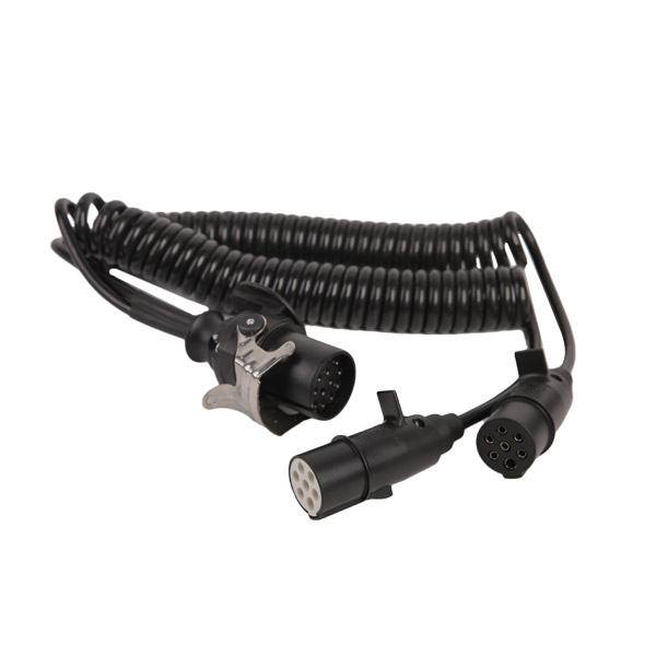7 POLIUM PU Spirale coil, unum 15P obturaculum, reliqua duo sunt 7P funes plastici plugarum longitudo 1m,2m,3m.. JH047-C