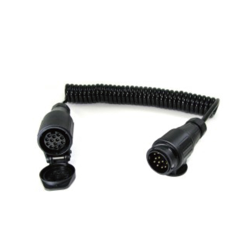 7pole PU Spiral Coil 6x1+1x1.5mm2 cum 13pin obturaculum plasticum et 13pin nervum plasticum. Cable longitudo 1m, 2m,3m....JH008-Z