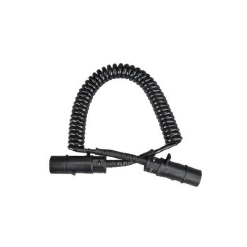 7pole PU Spiral Coil, 2 plug plugs plasticae nigrae 24V; fune longitudo 1m 2m 3m ....... JH082-B
